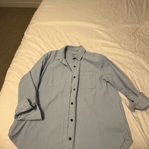 J. Crew Sky Blue Button Down Corduroy Shacket